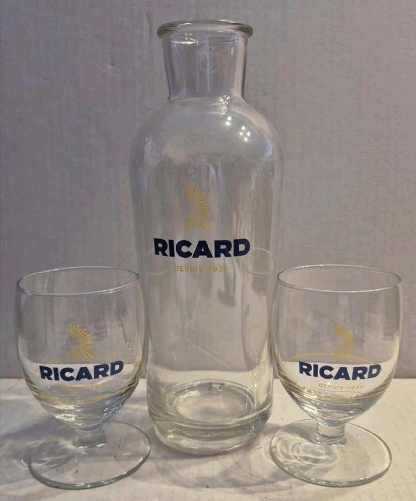 Ricard setje (H), Verzamelen, Glas en Borrelglaasjes, Ophalen of Verzenden, Borrel- of Shotglas