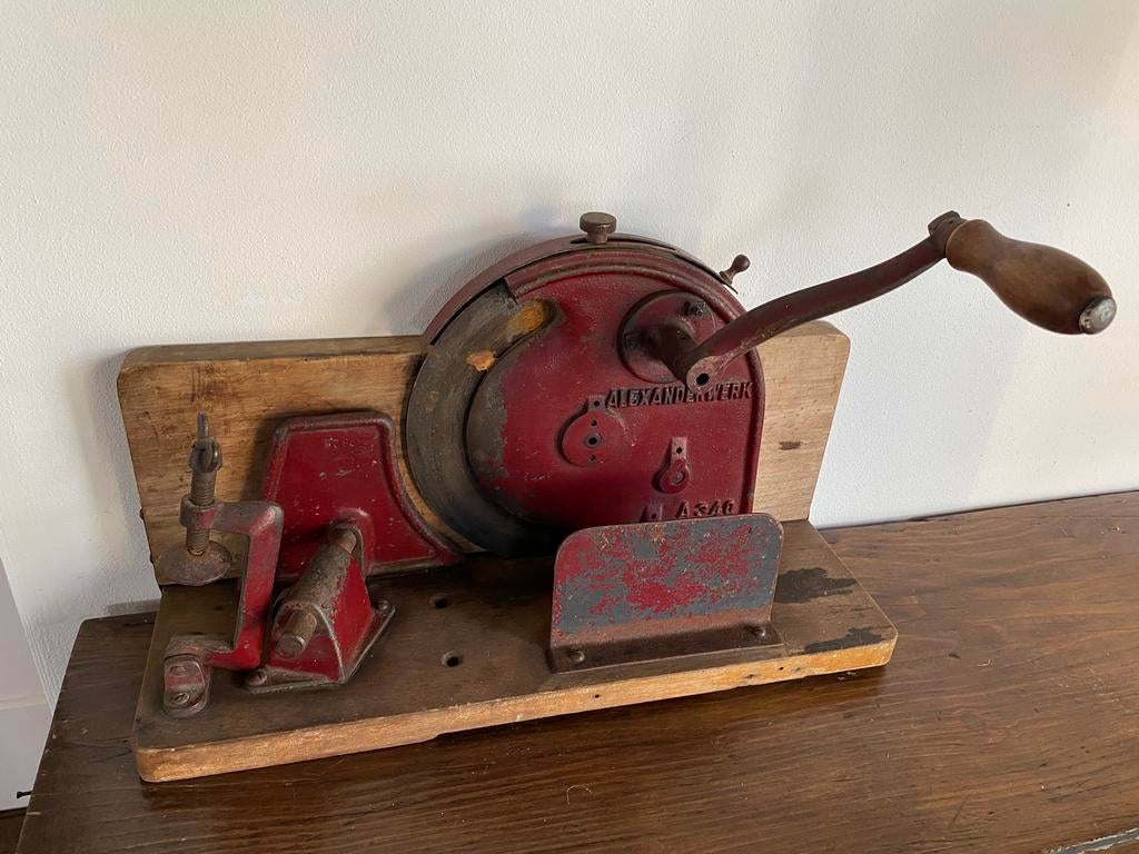 Vintage broodsnijmachine, merk Alexanderwerk, Ophalen of Verzenden