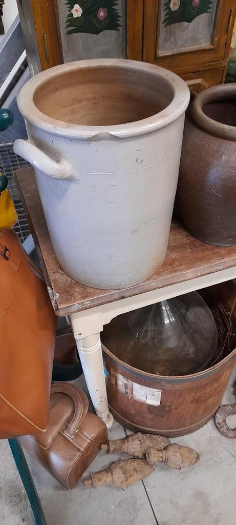 Oude grespot, Ophalen, Gebruikt, Rond, Aardewerk