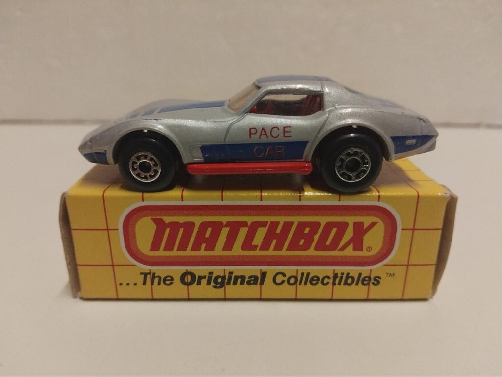 Matchbox US box Chevrolet Corvette Pace car grijs 3INCH, Ophalen of Verzenden, Zo goed als nieuw, Auto, Matchbox