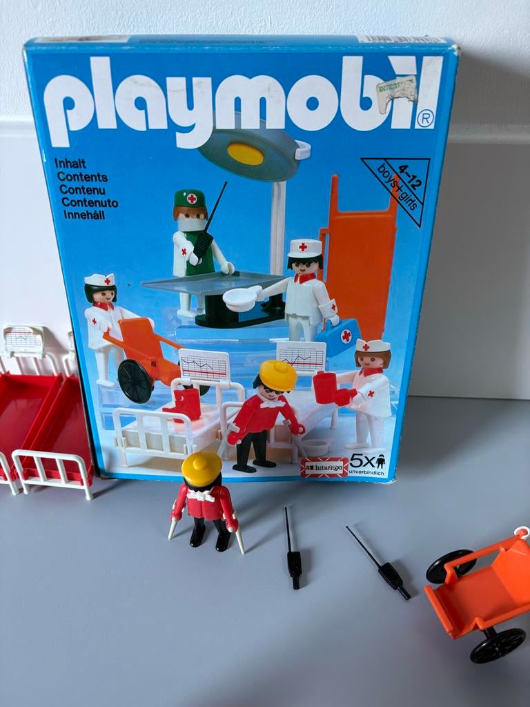 Vintage Playmobil Ziekenhuis Set - Compleet met Doos, Ophalen of Verzenden, Gebruikt, Complete set