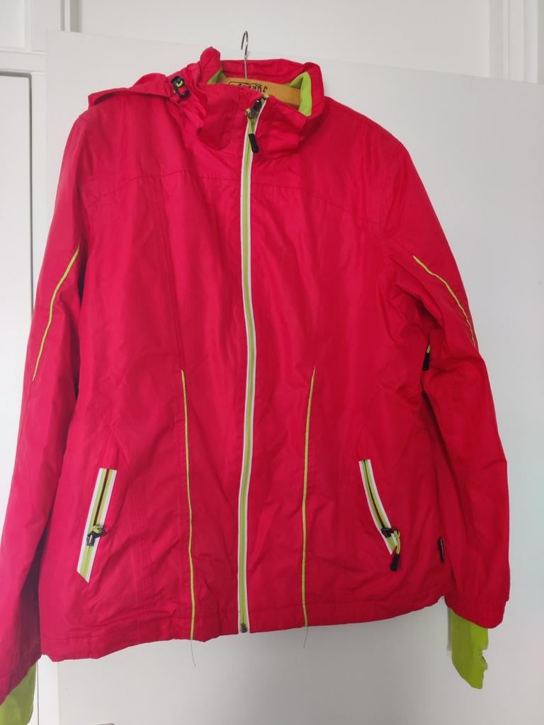 Crivit ski jas dames - rood/limegroen, Kleding | Dames, Wintersportkleding, Maat 42/44 (L), Ophalen of Verzenden, Jack, Crivit