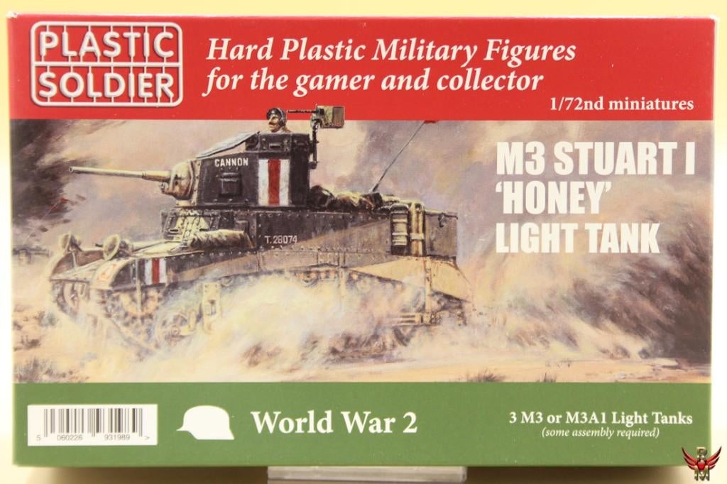 ROWASP | Plastic Soldier 1/72 M3 Stuart I ‘Honey’ Light Tank, Overige merken, Nieuw, Ophalen of Verzenden, Postbus 3029, 6802 DE  ARNHEM