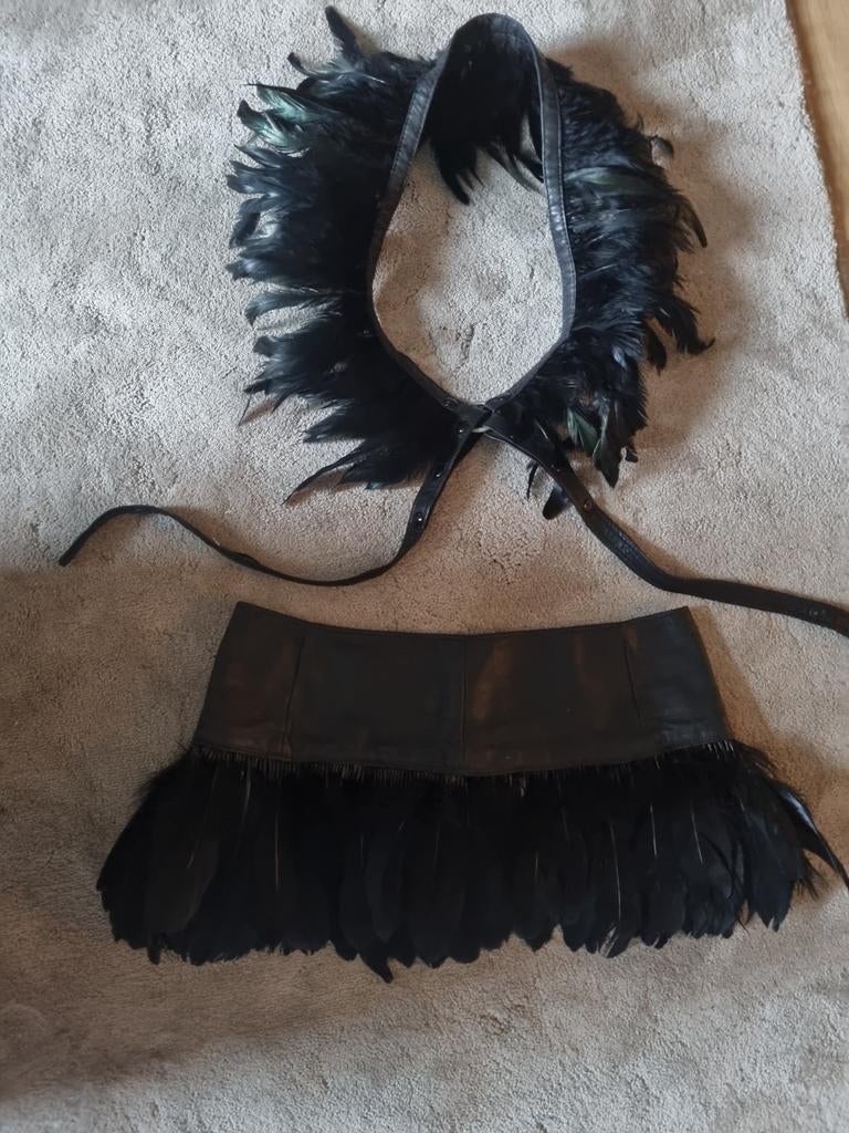 Kinky feest pakje. Echt leer maat 38, Kleding | Dames, Ondergoed en Lingerie, Verzenden, Zwart, Body of Korset