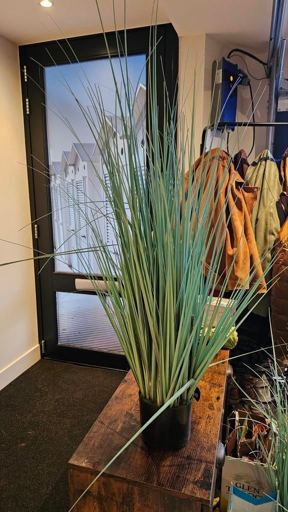 4x Helmgras kunstplanten - 110cm hoog goede staat, Ophalen of Verzenden, Zo goed als nieuw