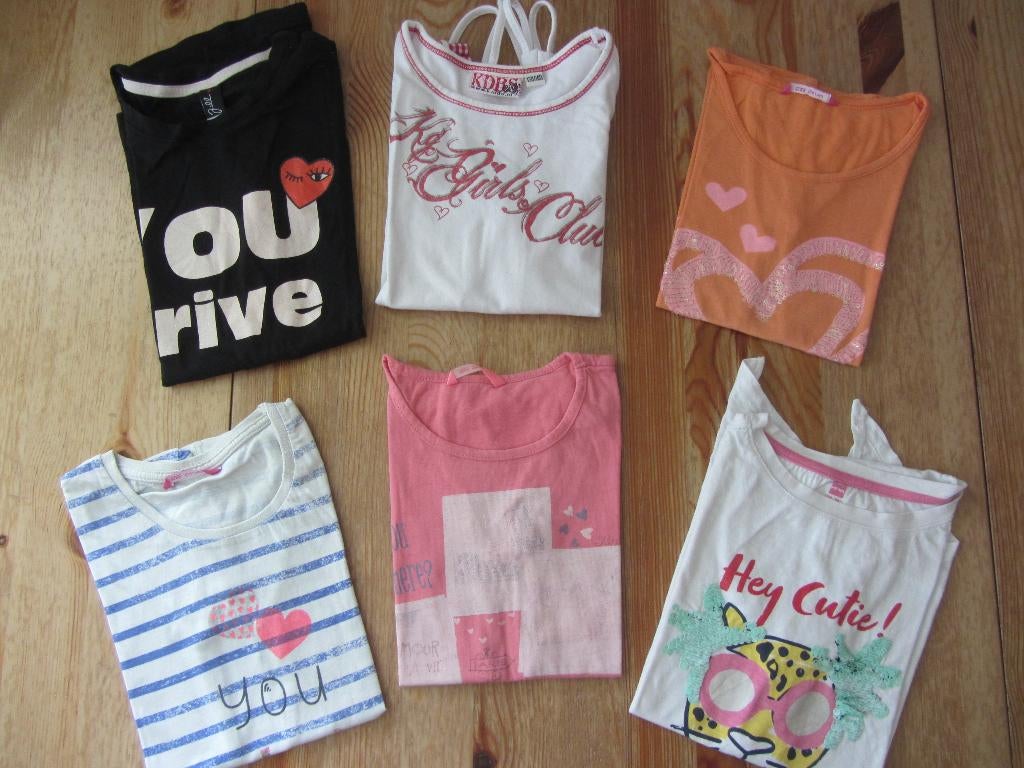 Gebruikte t-shirts maat 134-140, Ophalen of Verzenden, Gebruikt, Meisje, Shirt of Longsleeve