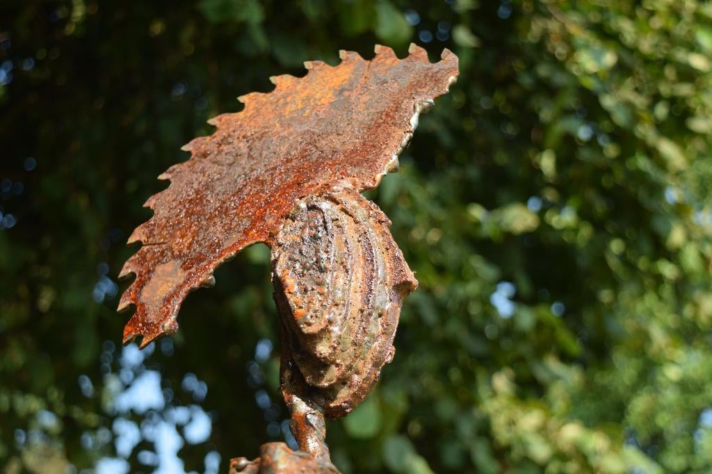 Stalen, ijzeren tuinbeelden voor schappelijke prijzen, Ophalen of Verzenden, Nieuw, Metaal, Mensenbeeld