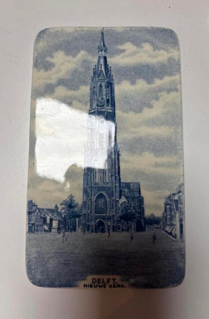 Oude tegel Sociëteit Ceramique Maastricht - Nieuwe Kerk Delf, Ophalen of Verzenden