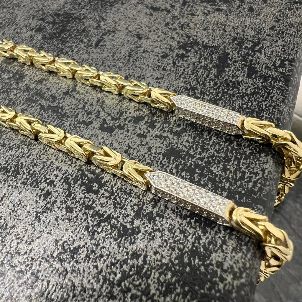 14k gouden ketting koningsketting prachtig schakel, Sieraden, Tassen en Uiterlijk, Kettingen, Ophalen of Verzenden, Zo goed als nieuw