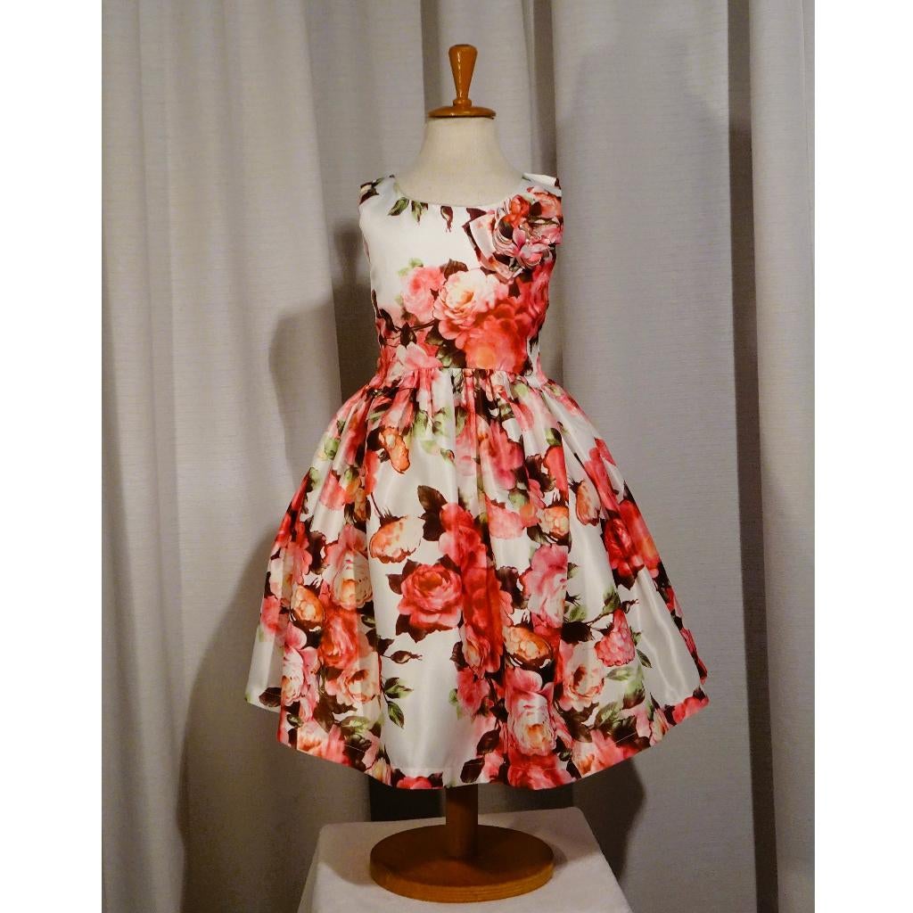 Nieuw ! Maat 92-98 Prachtige Rozen Feestjurk Prinsessenjurk, Ophalen of Verzenden, Nieuw, 104 of kleiner, Meisje