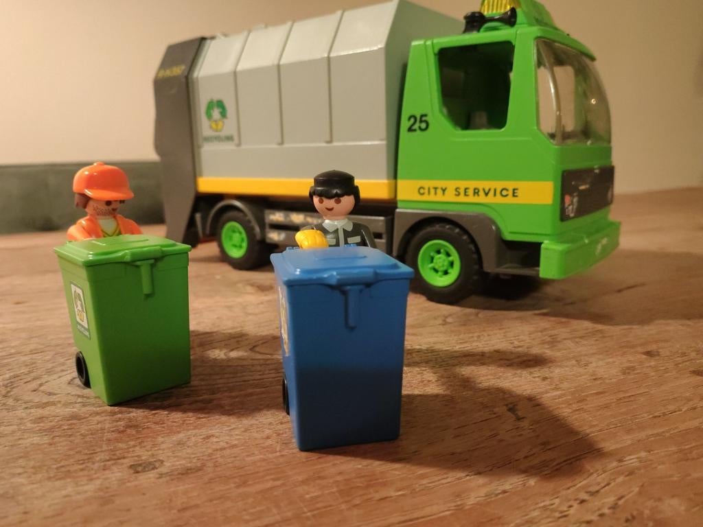 Playmobil Vuilniswagen - Gebruikt, Zwaailichten Werken, Ophalen of Verzenden, Gebruikt, Los playmobil