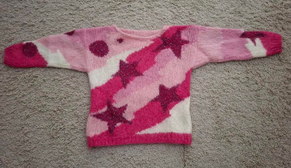 Zelfgebreide trui met sterren, Ophalen of Verzenden, Gedragen, Maat 38/40 (M), Overige kleuren