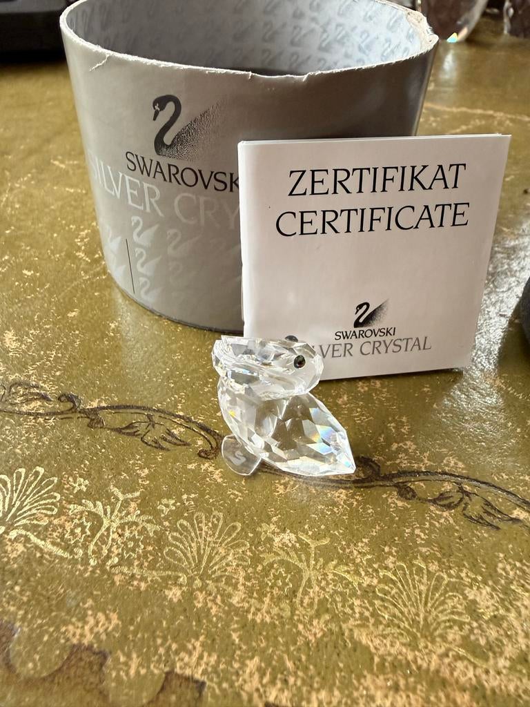 Swarovski Toekan met doos en certificaat, Verzamelen, Swarovski, Ophalen of Verzenden, Zo goed als nieuw, Figuurtje