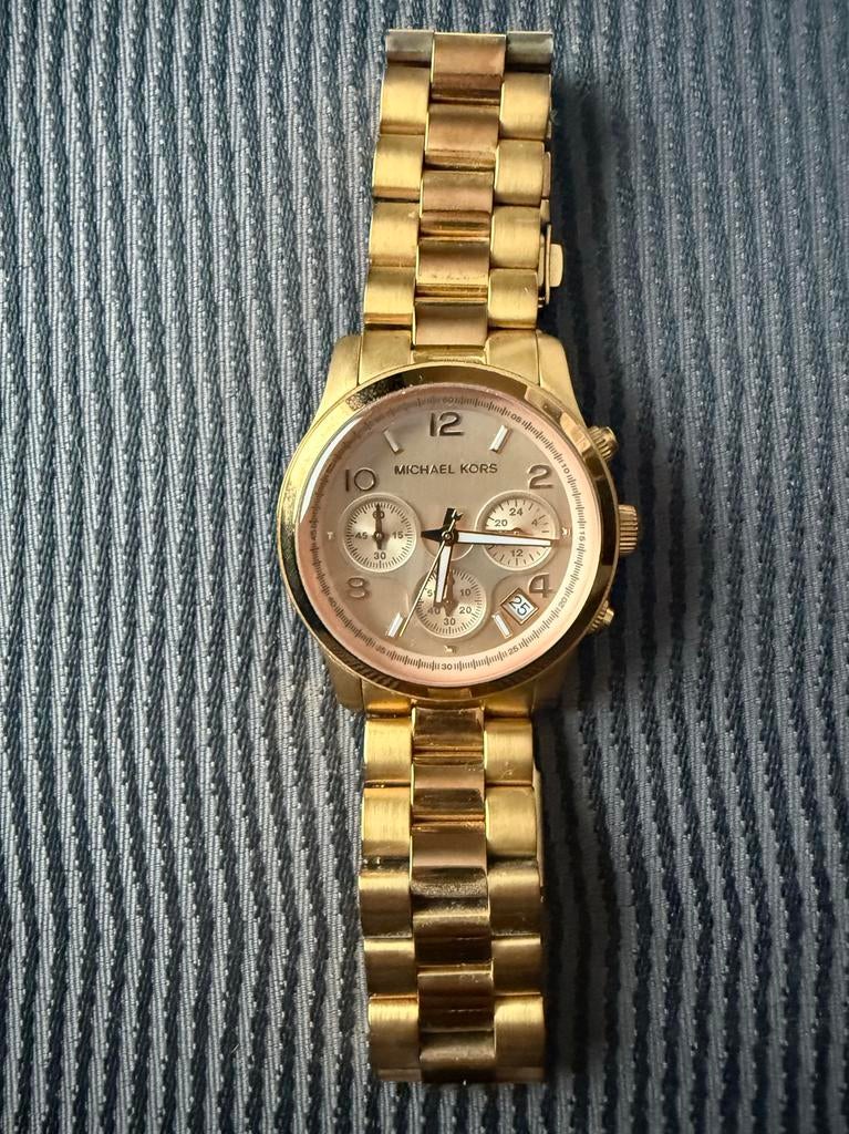 Michael Kors Dameshorloge rosegoud, Sieraden, Tassen en Uiterlijk, Horloges | Dames, Gebruikt, Staal, Verzenden, Fossil