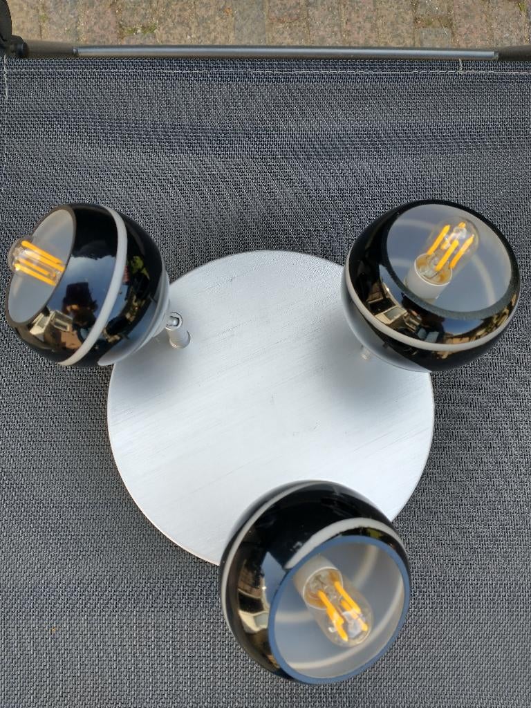 Plafondlamp met 3 kelkjes, Ophalen of Verzenden, Zo goed als nieuw, Glas, Modern