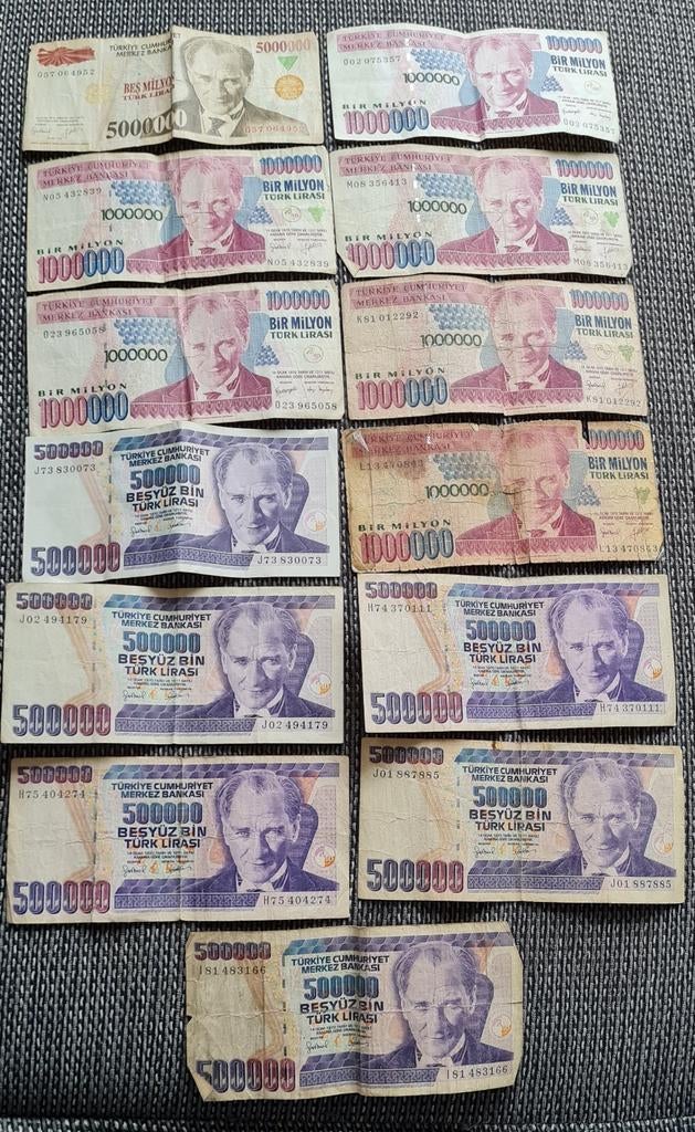 14.000.000 Türk Lirasi oude biljetten, Postzegels en Munten, Bankbiljetten | Europa | Niet-Eurobiljetten, Verzenden, Overige landen