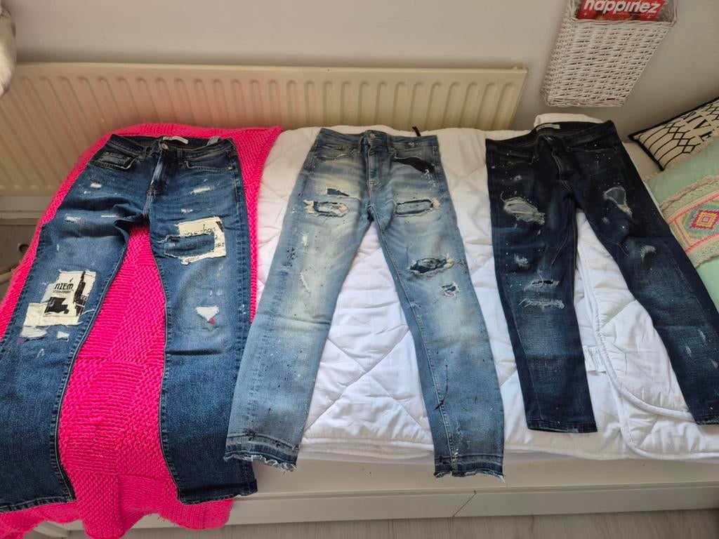 Zara man jeans 38, Ophalen of Verzenden, Zo goed als nieuw, Blauw, W32 (confectie 46) of kleiner