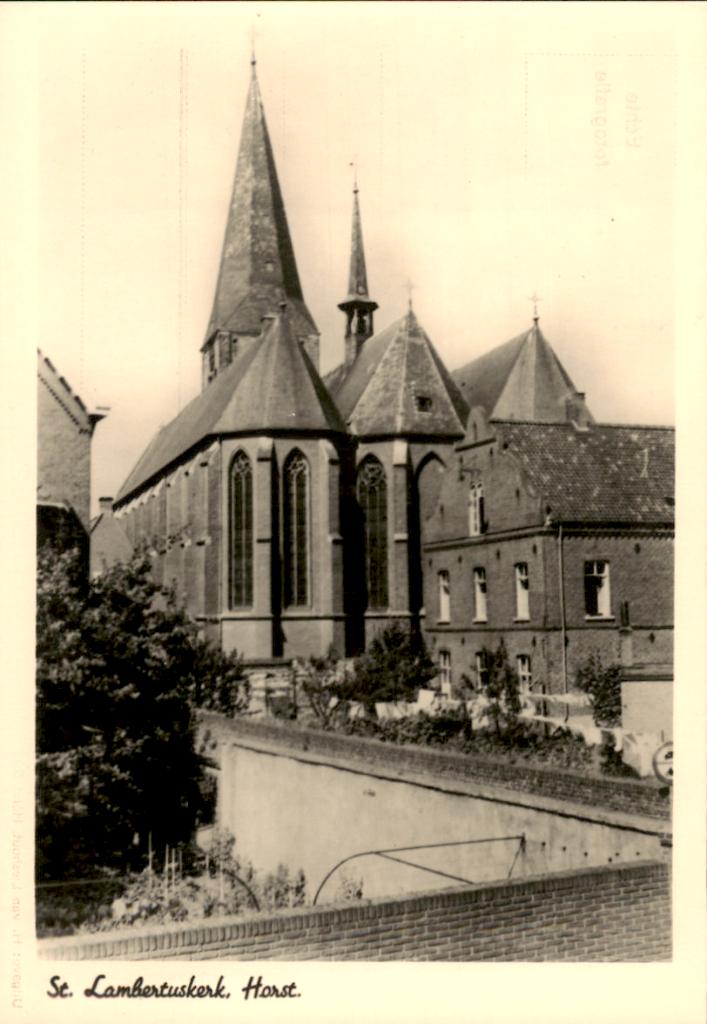 Horst. St Lambertuskerk Hub Leufkens, Verzamelen, Ansichtkaarten | Nederland, Verzenden, 1940 tot 1960, Ongelopen, Limburg