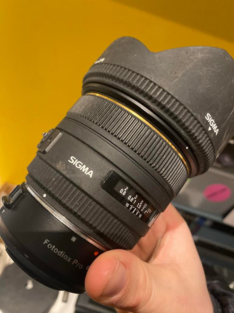 Sigma EX 50mm 1.4 DG HSM EF-vatting of Sony E, Audio, Tv en Foto, Fotografie | Lenzen en Objectieven, Ophalen of Verzenden, Gebruikt