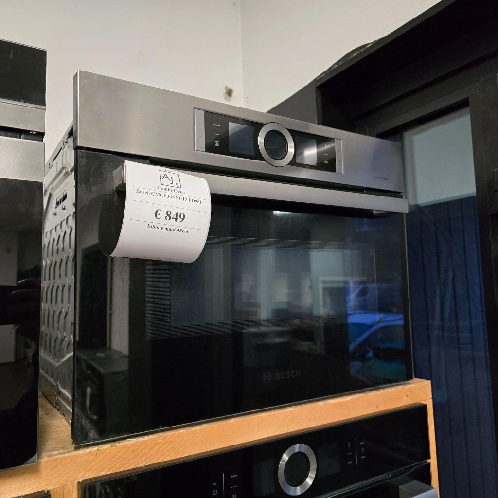 Bosch inbouw combi-oven CMG836NS1, Oven, Refurbished, Inbouw, 45 tot 60 cm