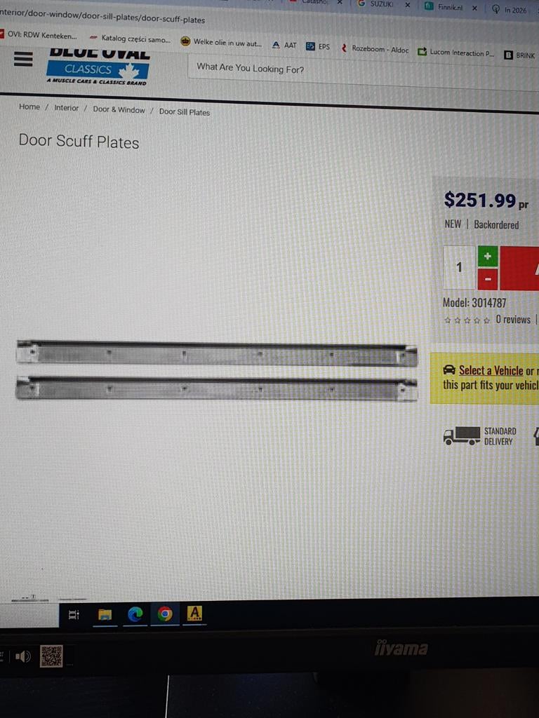 Ford Ranchero / Fairlane / Torino Door scuff plates, Auto-onderdelen, Ophalen, Nieuw, Ford