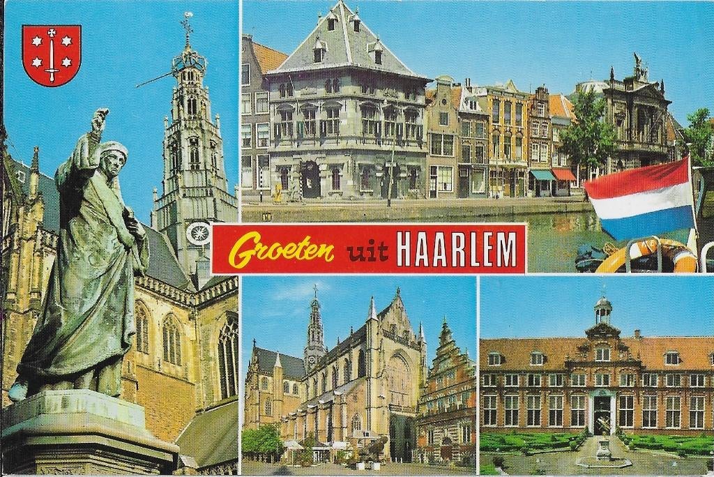 C381 Ongelopen ansichtkaart groeten uit Haarlem, Ophalen of Verzenden, 1980 tot heden, Ongelopen, Noord-Holland