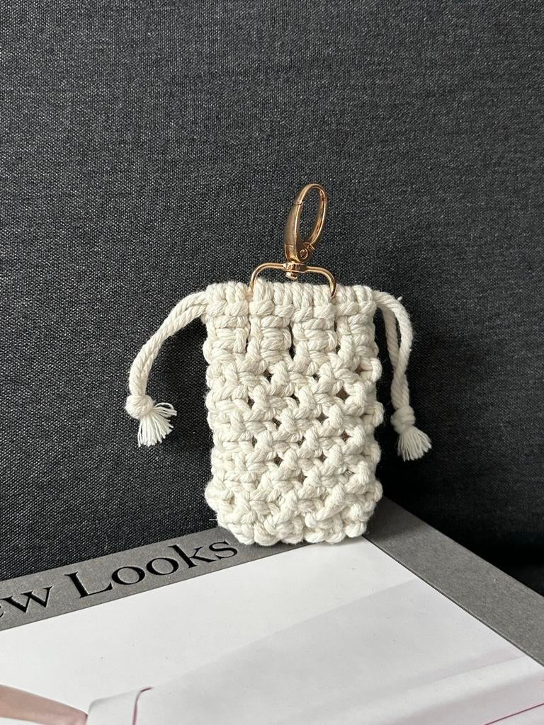 Handgemaakt Mini Macrame Tasje - Wit, Ophalen of Verzenden, Nieuw, Wit, Overige typen