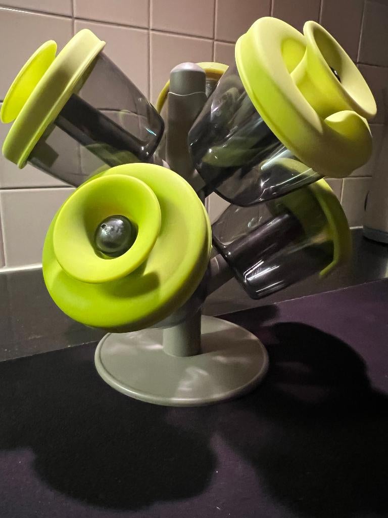 kruidenrek vacuvin groen kleurtjes 6 potjes op n"boom ", Ophalen of Verzenden, Zo goed als nieuw