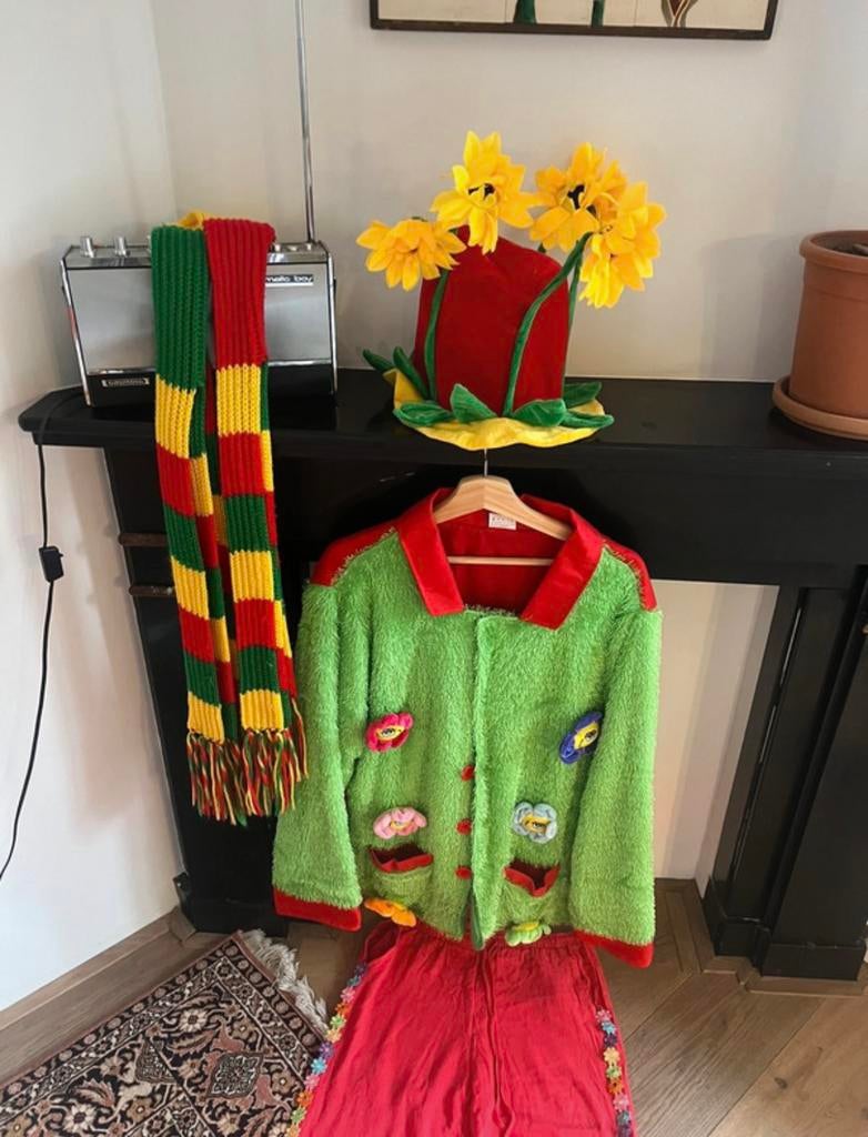 Carnavalskleding flower power, Kleding | Dames, Carnavalskleding en Feestkleding, Ophalen of Verzenden, Gedragen, Maat 42/44 (L)