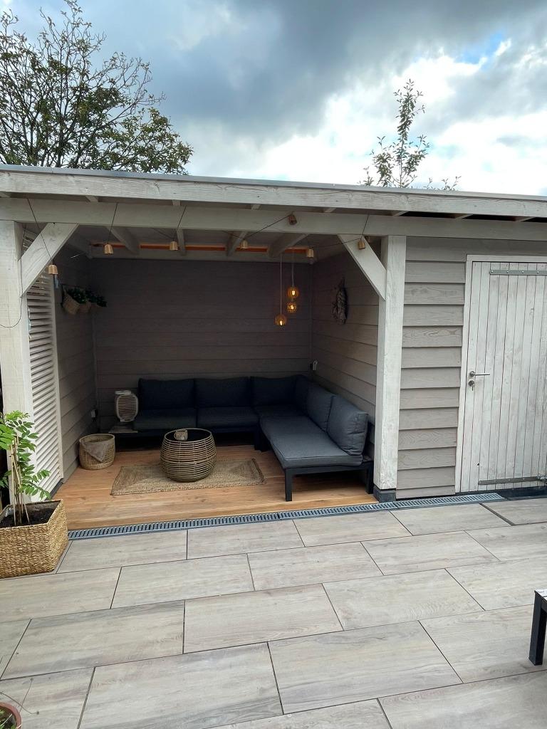 Exclusieve Douglas overkapping met schuur - Geheel op maat, Ophalen, Nieuw, Seringstraat, Meubelplek