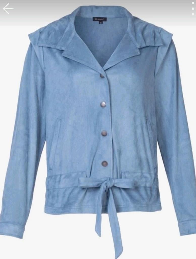 **G-MAXX Suedine jasje**, Kleding | Dames, Blauw, Ophalen of Verzenden, Zo goed als nieuw, Jasje