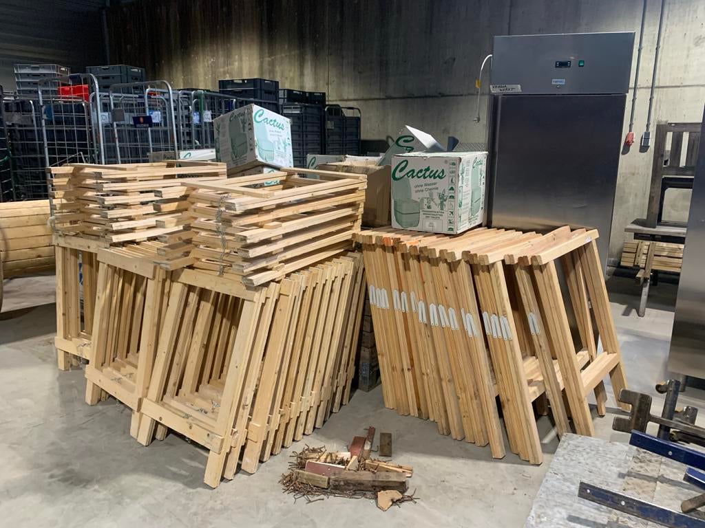 Houten Inklapbare Schragen - 100x73,5 cm, Ophalen, Zo goed als nieuw