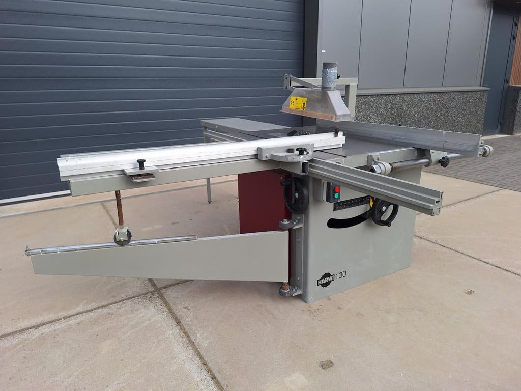 Harwi 130 met roltafel  schulpzaag cirkelzaag, Ophalen, Cirkelzaag, 70 mm of meer, Zo goed als nieuw