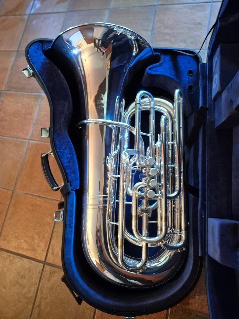 Tuba Hirsbrunner Ut HBS-392, Ophalen, Gebruikt, C-tuba, Met koffer of draagtas
