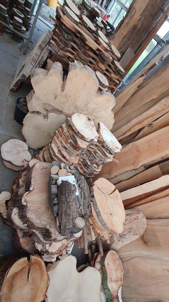 Boomschijf staptegel krabpaal borrelplank schaaldeel eiken, Minder dan 3 m³, Ophalen of Verzenden