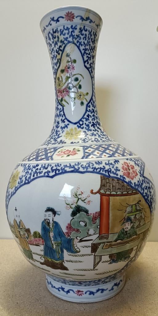 Grote Chinese porseleinen vaas China Chinees, Ophalen of Verzenden