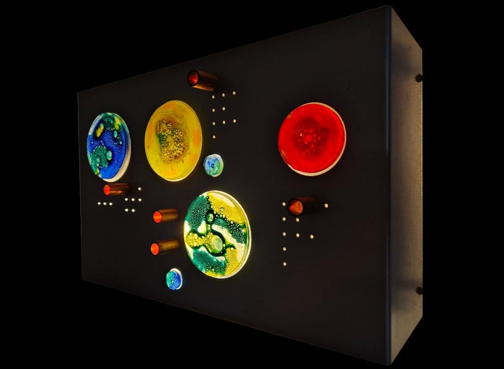 Mooie zeldzame vintage Raak Willem van Oyen design wandlamp, Huis en Inrichting, Lampen | Wandlampen, Ophalen of Verzenden, Gebruikt