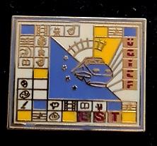 TGV Est pin- meerkleurig, Ophalen of Verzenden, Nieuw, Transport, Speldje of Pin