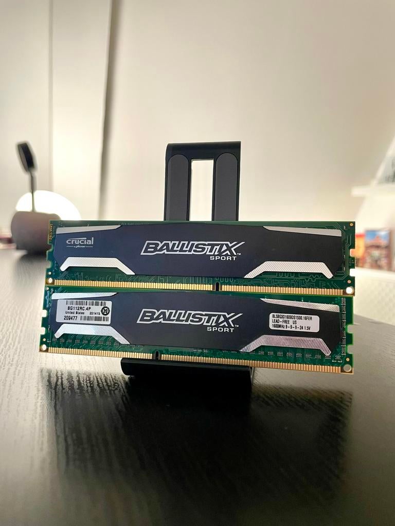 Ballistix Sport DDR3 16GB (2x8GB) RAM Geheugen, Computers en Software, RAM geheugen, Gebruikt, 8 GB, DDR3, Ophalen of Verzenden