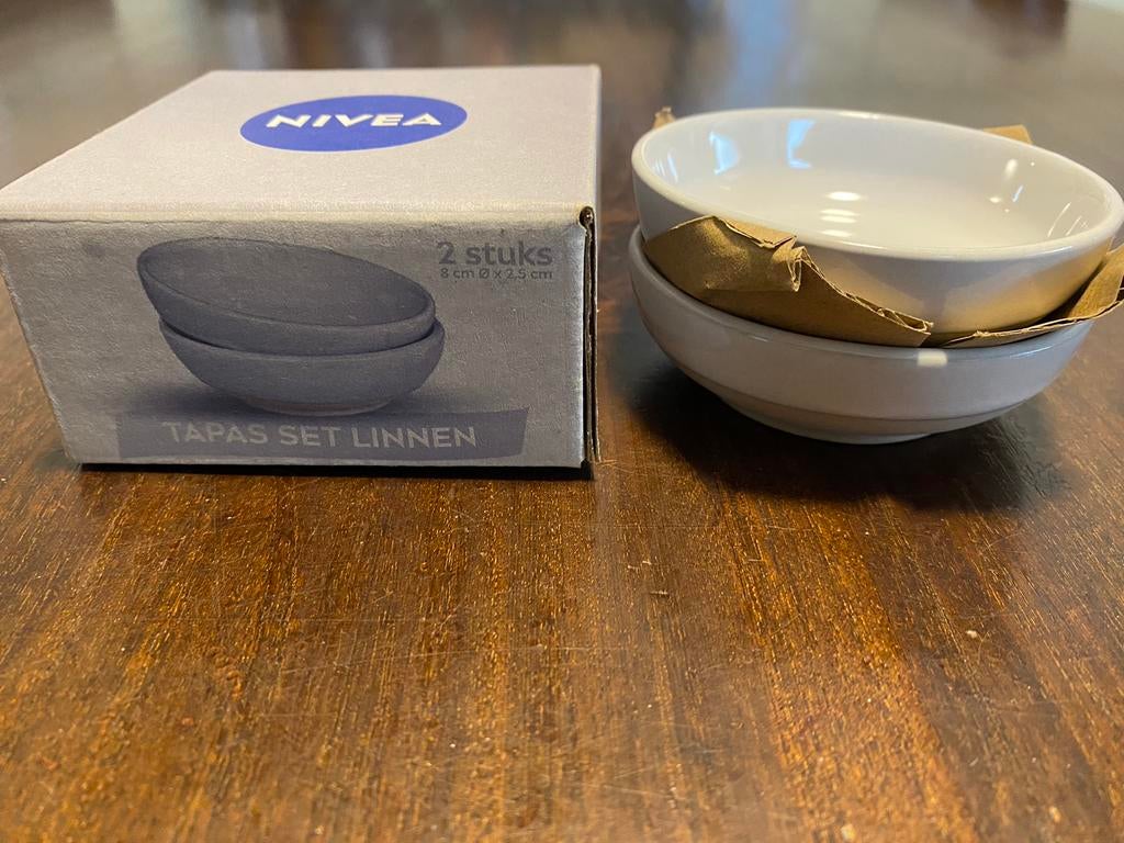 Nivea tapas set linnen, Huis en Inrichting, Keuken | Servies, Ophalen, Zo goed als nieuw, Overige stijlen, Schaal of Schalen