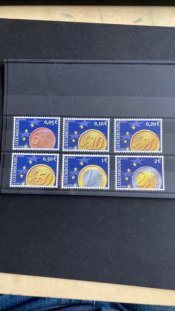 Luxemburg 1544/49 munten op zegels postfris/653, Ophalen of Verzenden, Dier of Natuur