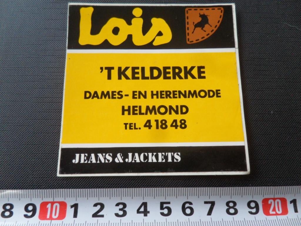 sticker 115 LOIS jeans 't kelderke helmond, Verzamelen, Ophalen, Zo goed als nieuw
