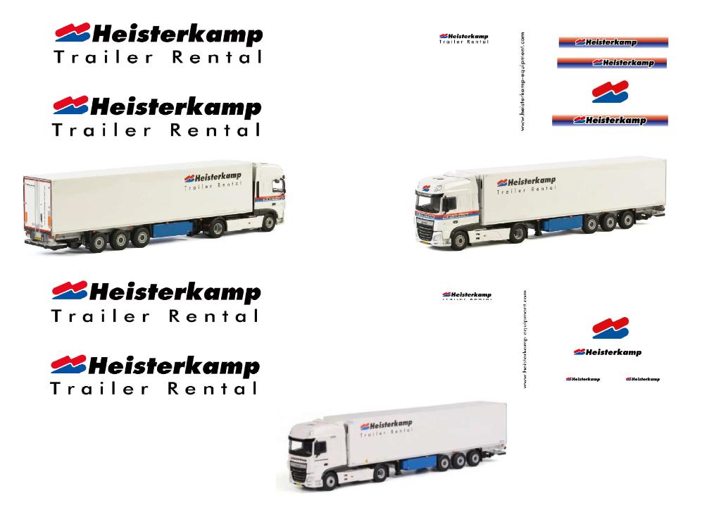 Vrachtauto decal 1:50 Heisterkamp transport Oldenzaal, Hobby en Vrije tijd, Modelauto's | 1:50, Verzenden, Nieuw, Bus of Vrachtwagen