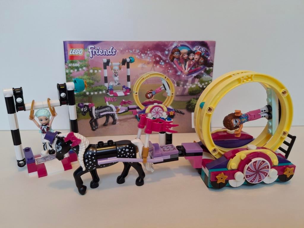 Lego Friends 41686 magische acrobatiek compleet, Ophalen of Verzenden, Zo goed als nieuw, Complete set, Lego