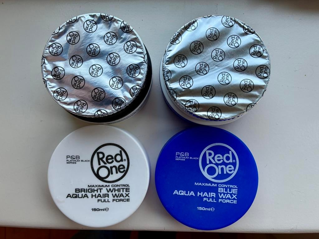 2 potten RedOne gel, Ophalen of Verzenden, Zo goed als nieuw, Gel, Wax, Haarlak of Mousse