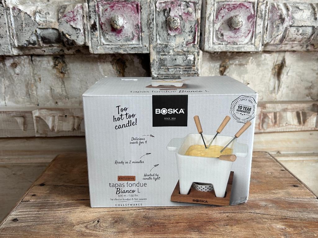Boska Tapas Fondueset Bianco L - 600ml - NIEUW, Ophalen of Verzenden, Nieuw, Brander, Fondueset