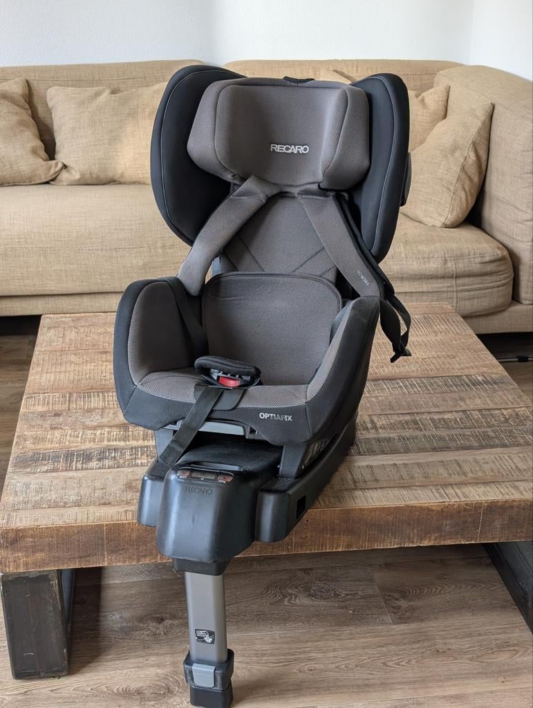Recaro Optiafix autostoel 2-7 jaar, Gebruikt, Verstelbare rugleuning, 9 t/m 36 kg, Isofix