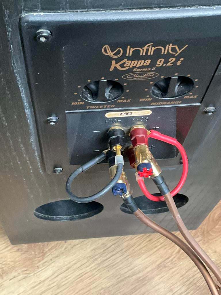 Infinity Kappa 9.2 i serie 2 vintage high- end luidsprekers, Gebruikt, 120 watt of meer, Front, Rear of Stereo speakers, Ophalen