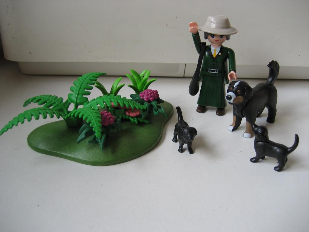 playmobil dame met haar honden, Ophalen of Verzenden, Zo goed als nieuw