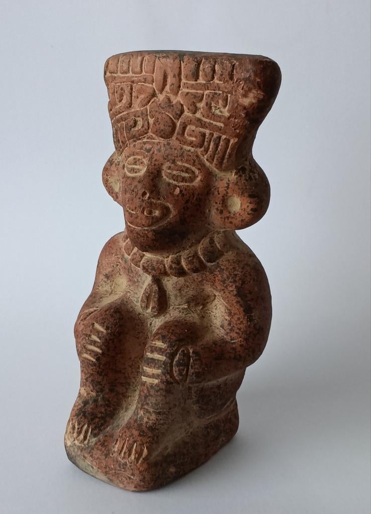 Azteken / Mexicaans terracotta beeld. 12.6cm hoogte., Ophalen of Verzenden